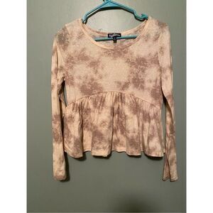 Freshman 1996 Long Sleeve BabyDoll Crop Top Size Medium